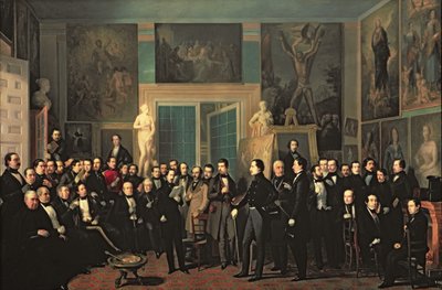 De bijeenkomst van de dichters, 1846 door Antonio María Esquivel